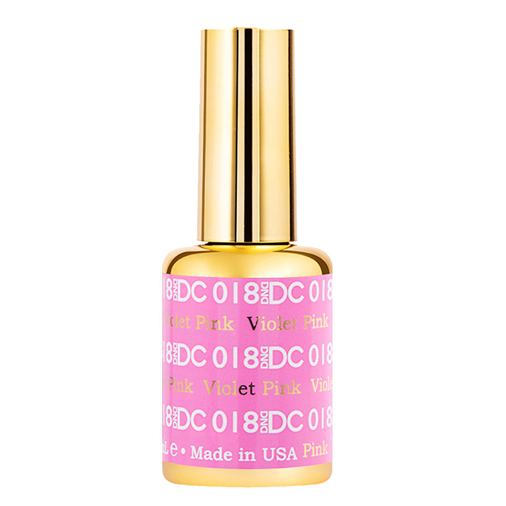DND DC Gel Nail Polish Duo - 018 Pink Colors - Violet Pink