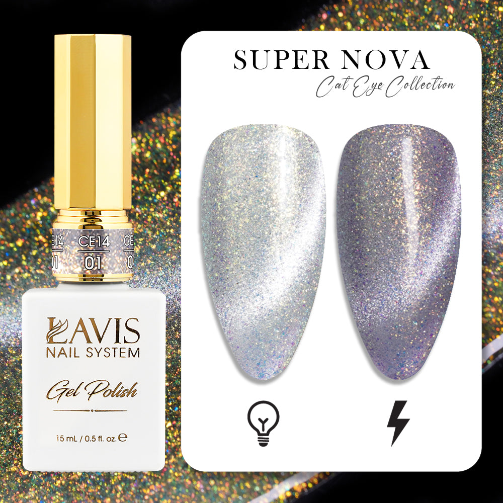 LAVIS Cat Eyes CE14 - 01 - Gel Polish 0.5 oz - Super Nova Collection