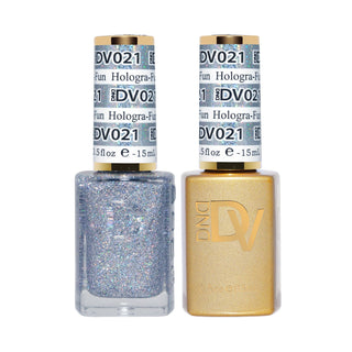 DND DV 021 Hologra-Fun - DND Diva Gel Polish & Matching Nail Lacquer Duo Set