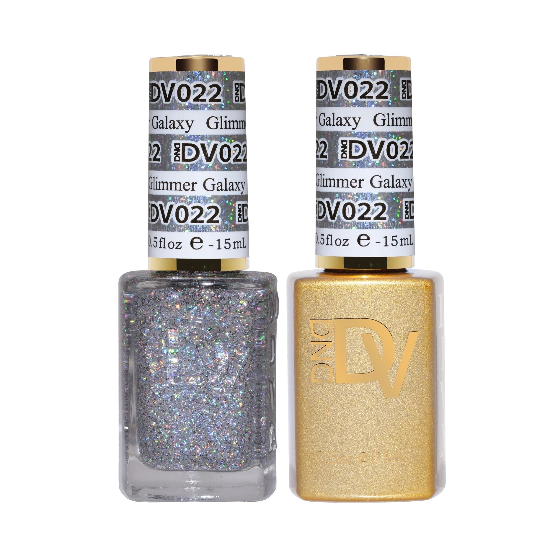 DND DV 022 Glimmer Galaxy - DND Diva Gel Polish & Matching Nail Lacquer Duo Set