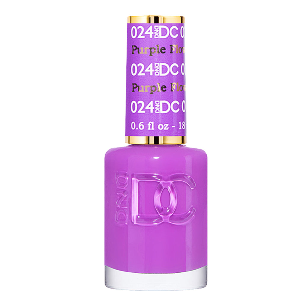 DND DC Gel Nail Polish Duo - 024 Purple Colors - Purple Flower