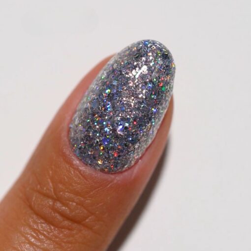 DND DV 025 Chunky Holo - DND Diva Gel Polish & Matching Nail Lacquer Duo Set