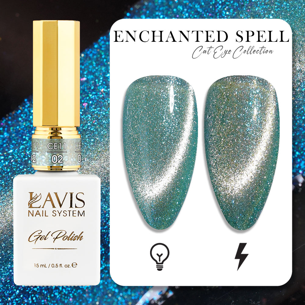 LAVIS Cat Eye CE11- 02 - Gel Polish 0.5 oz - Enchanted Spell Collection