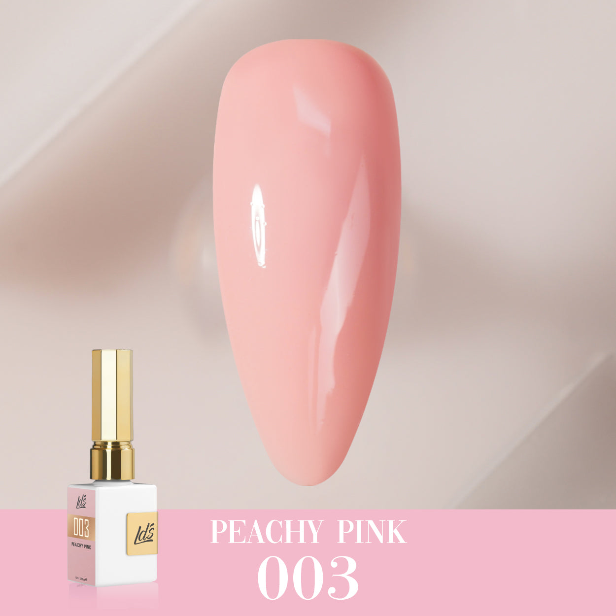 LDS Color Craze Collection - 003 Peachy Pink - Gel Polish 0.5oz