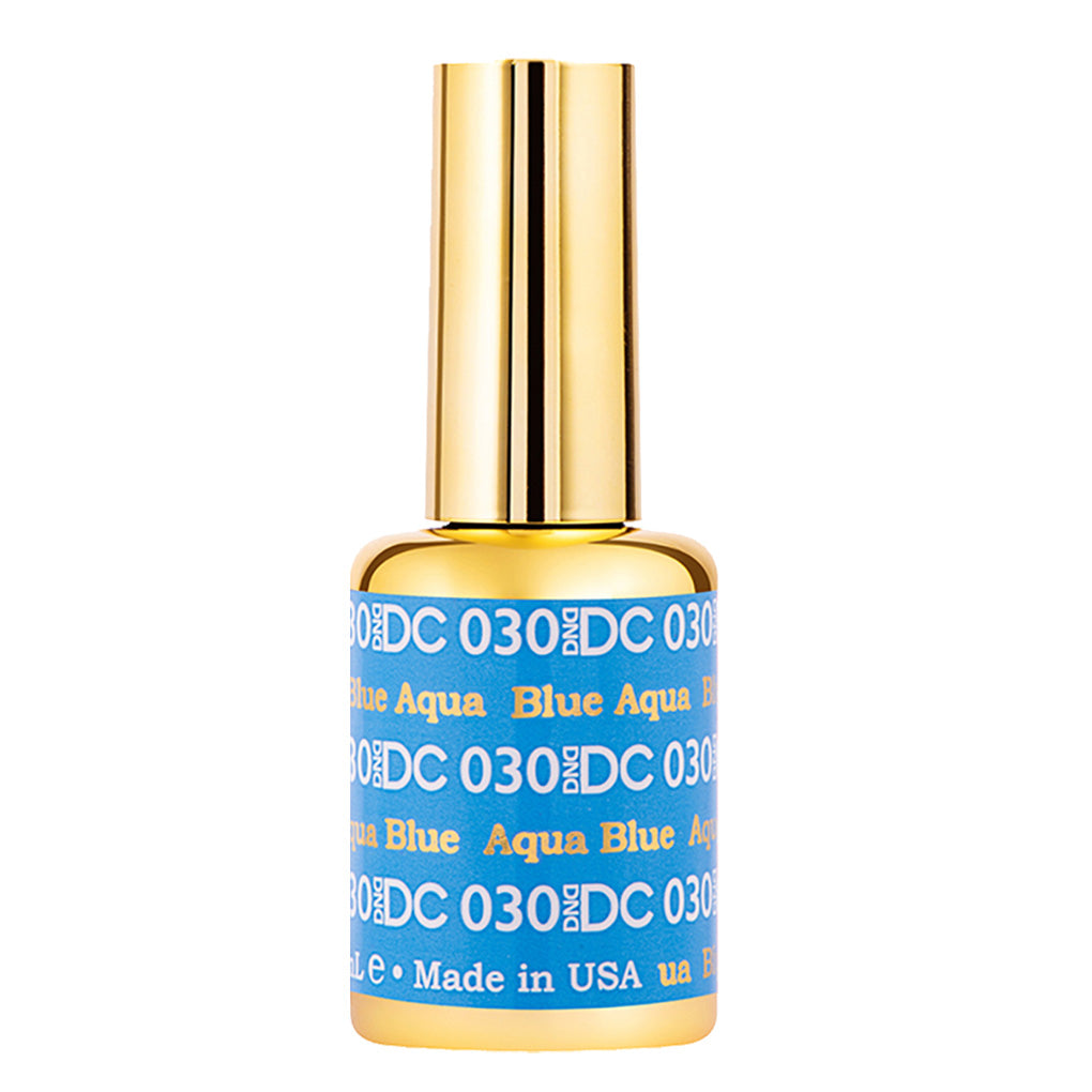 DND DC Gel Nail Polish Duo - 030 Blue, Mint Colors - Aqua Blue