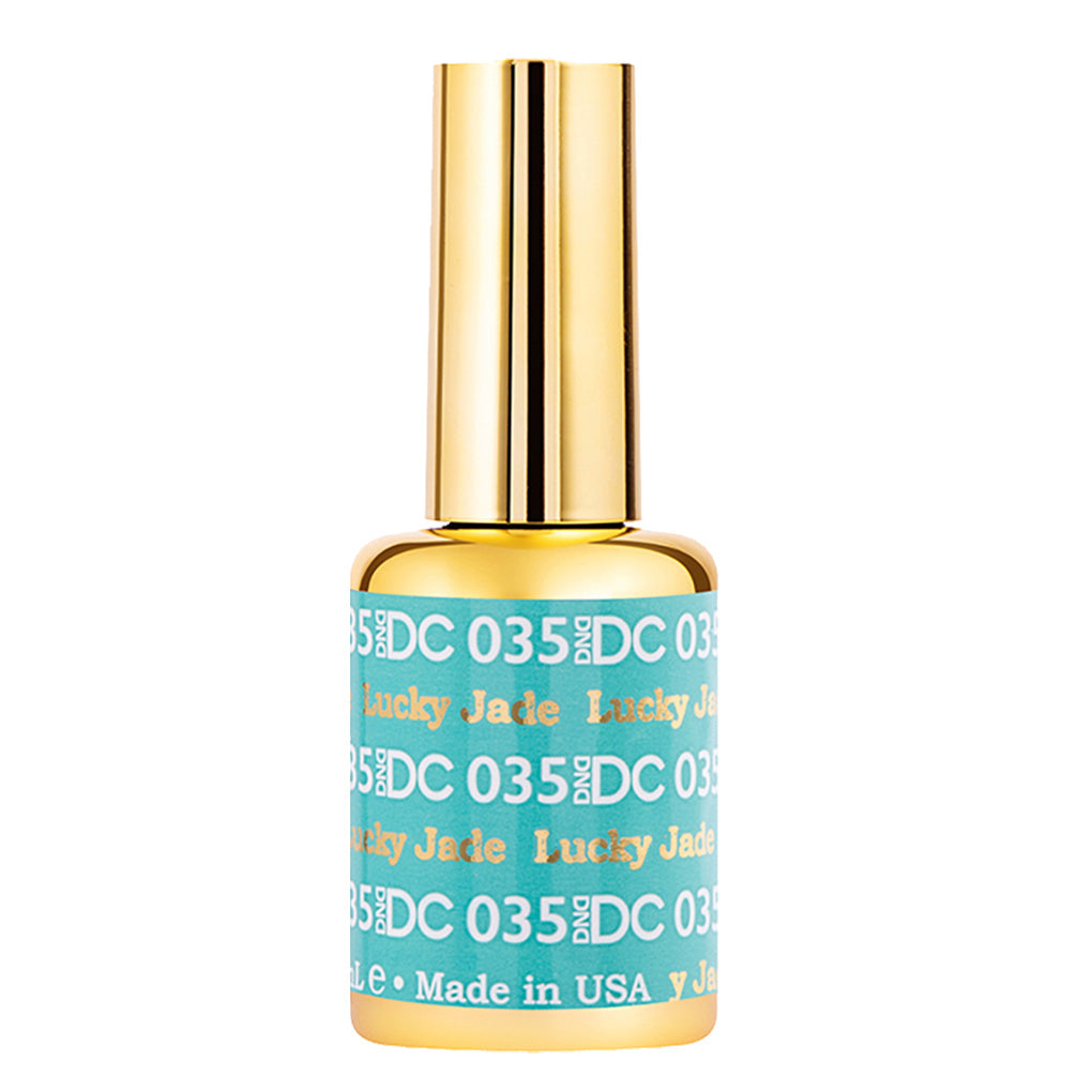 DND DC Gel Nail Polish Duo - 035 Green Colors - Lucky Jade