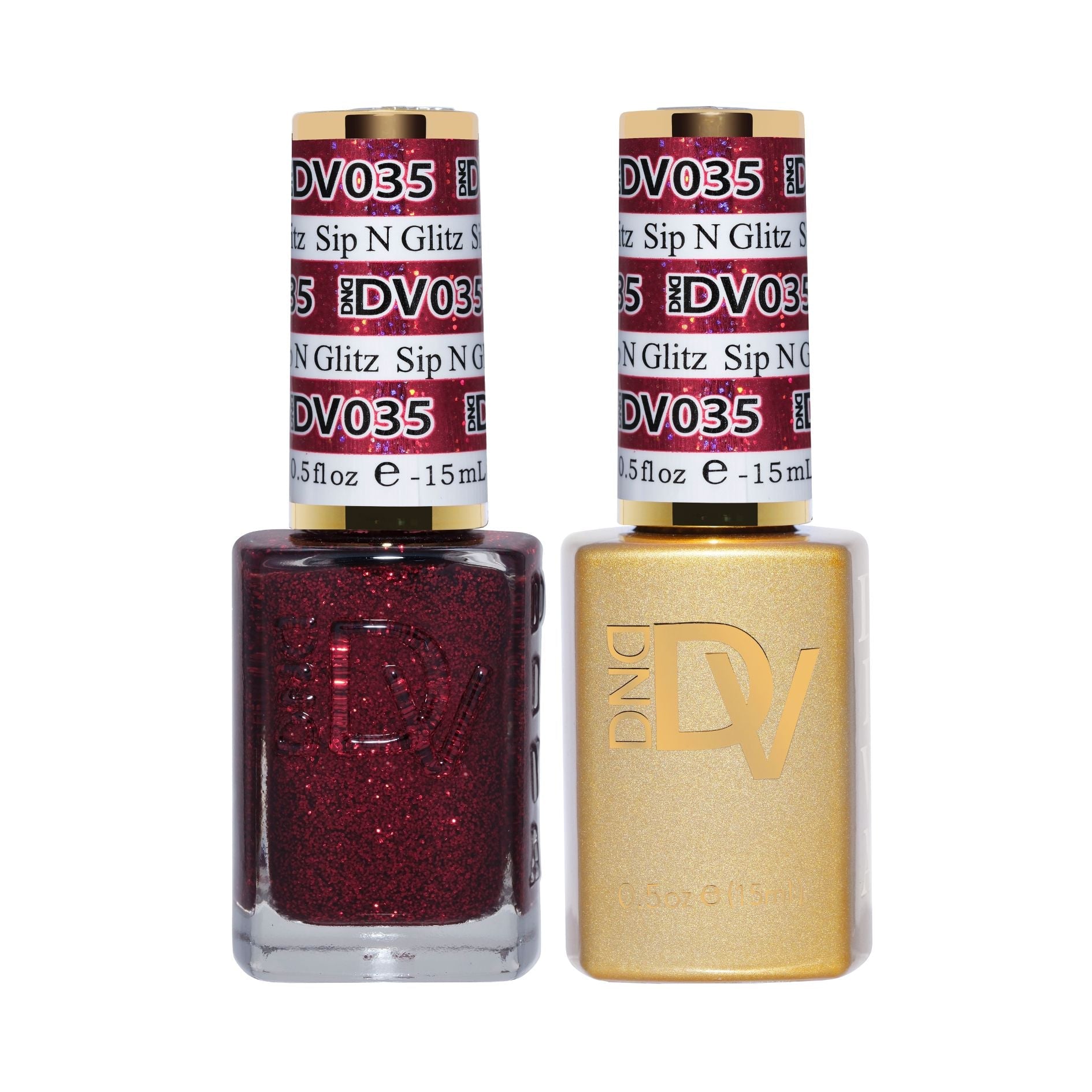 DND DV 035 Sip N’ Glitz - DND Diva Gel Polish & Matching Nail Lacquer Duo Set