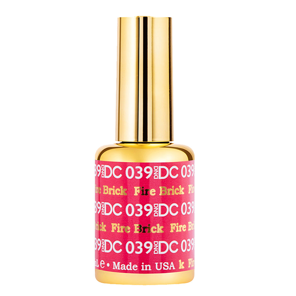 DND DC Gel Nail Polish Duo - 039 Pink Colors - Fire Brick