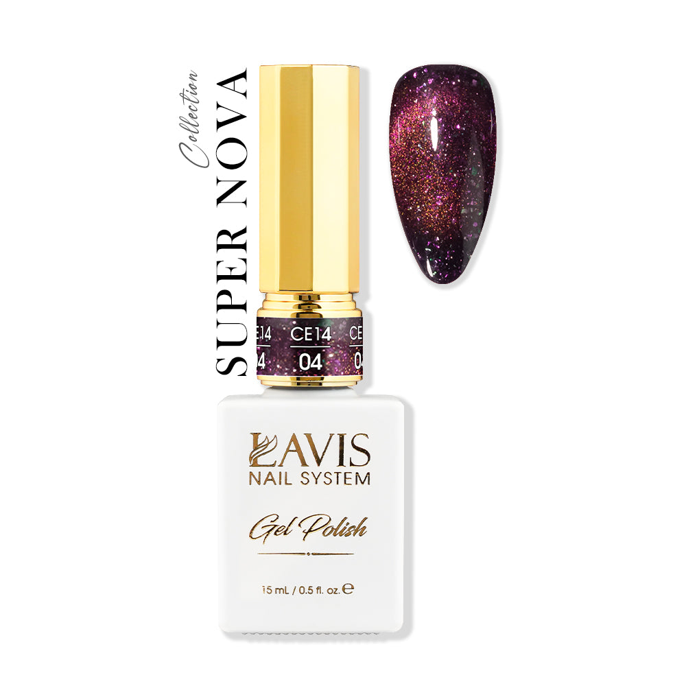 LAVIS Cat Eyes CE14 - 04 - Gel Polish 0.5 oz - Super Nova Collection