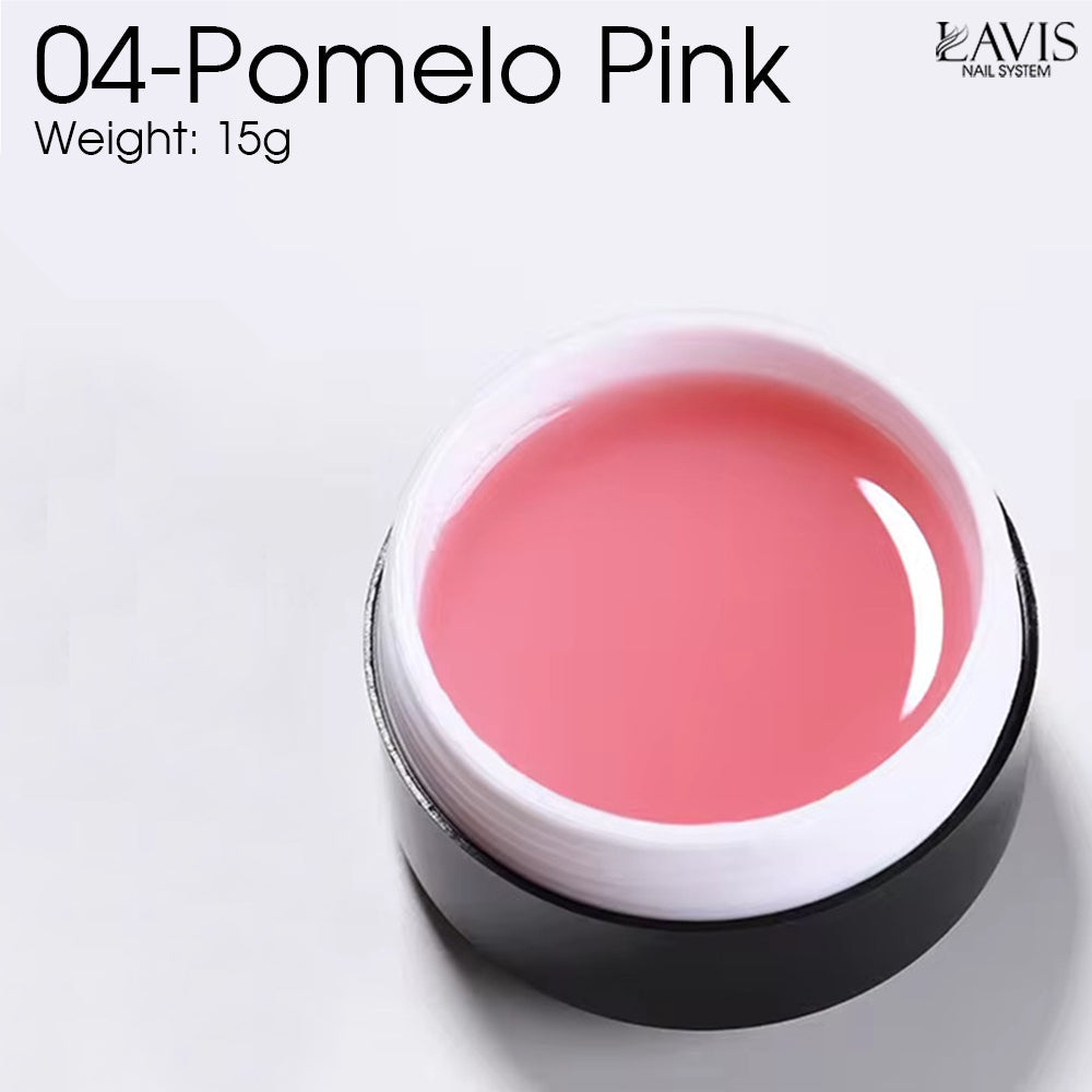 LAVIS J04 - Builder Gel In The Jar 15g - Pomelo Pink