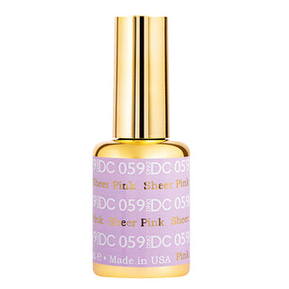 DND DC Gel Nail Polish Duo - 059 Pink, Neutral Colors - Sheer Pink