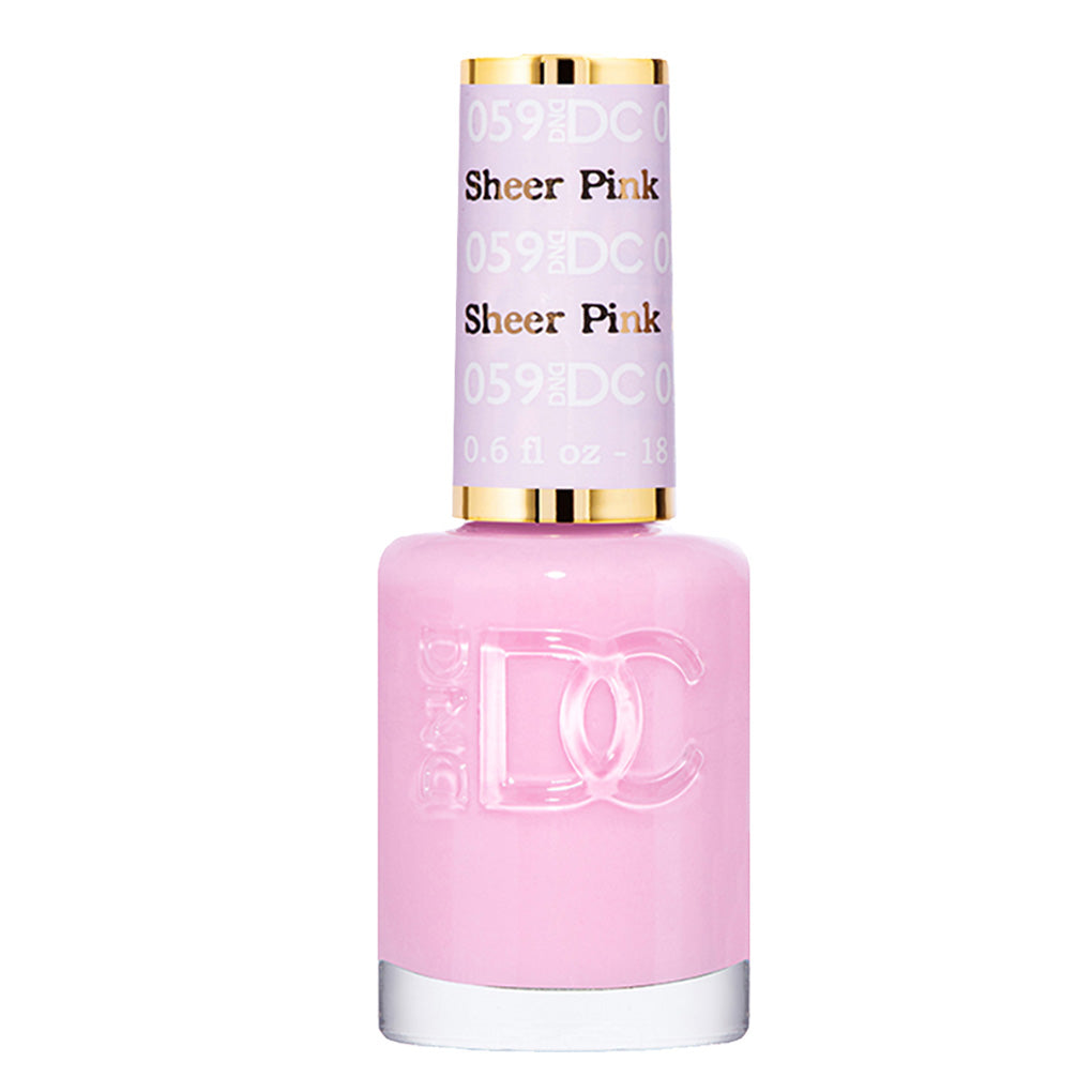 DND DC Gel Nail Polish Duo - 059 Pink, Neutral Colors - Sheer Pink