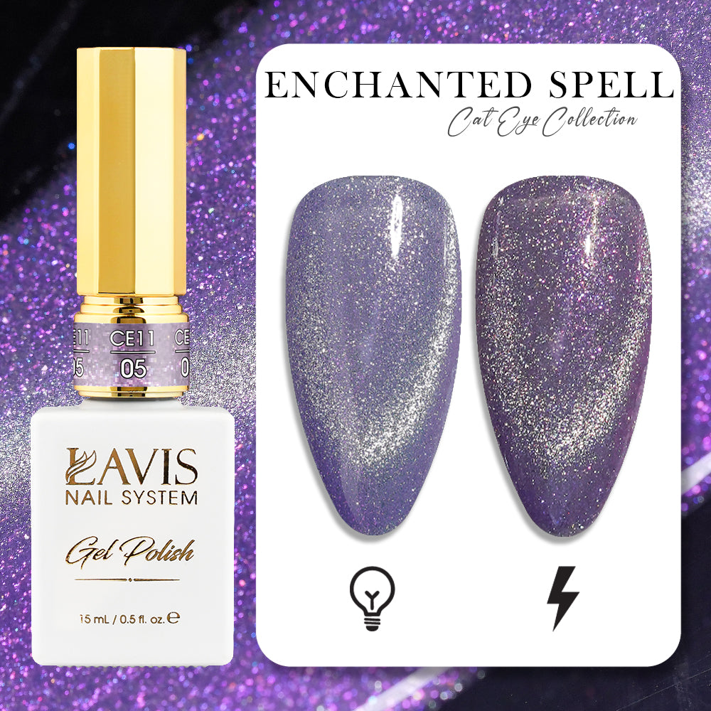 LAVIS Cat Eye CE11- 05 - Gel Polish 0.5 oz - Enchanted Spell Collection