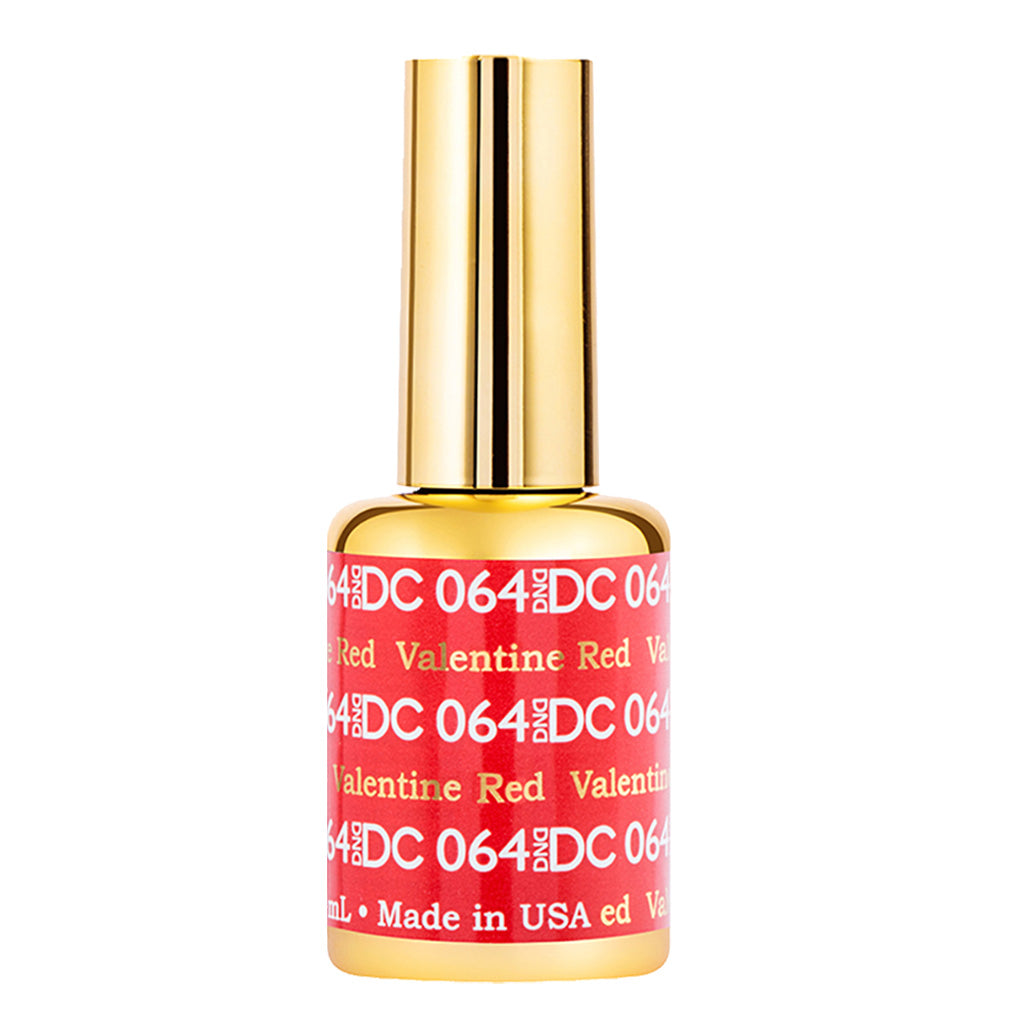 DND DC Gel Nail Polish Duo - 064 Red Colors - Valentine Red