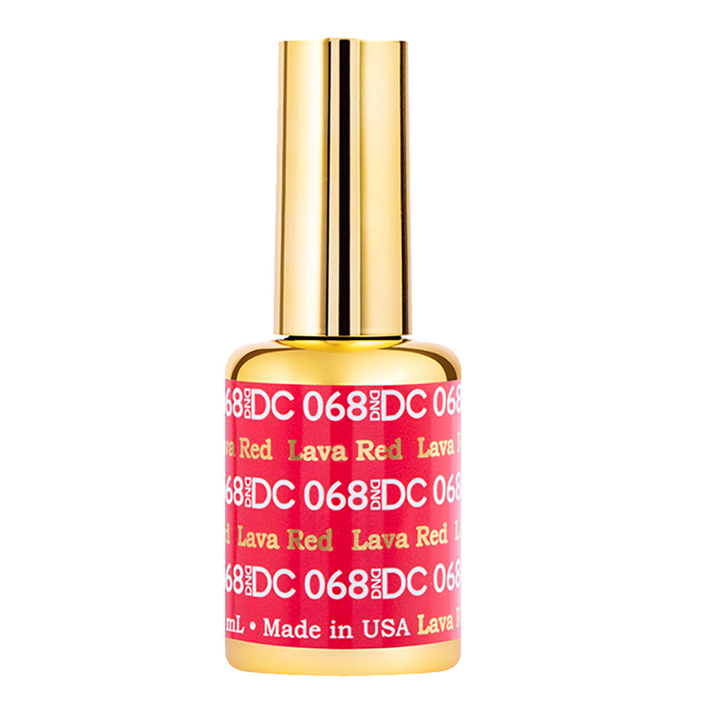 DND DC Gel Nail Polish Duo - 068 Red Colors - Lava Red
