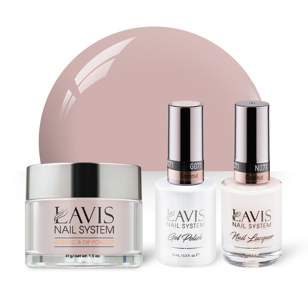 LAVIS 3 in 1 - 071 Coconut - Acrylic & Dip Powder, Gel & Lacquer