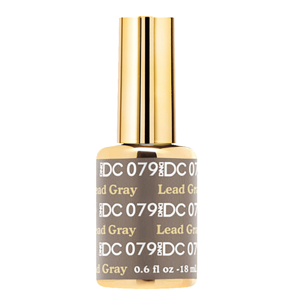 DND DC Gel Nail Polish Duo - 079 Gray Colors - Lead Gray
