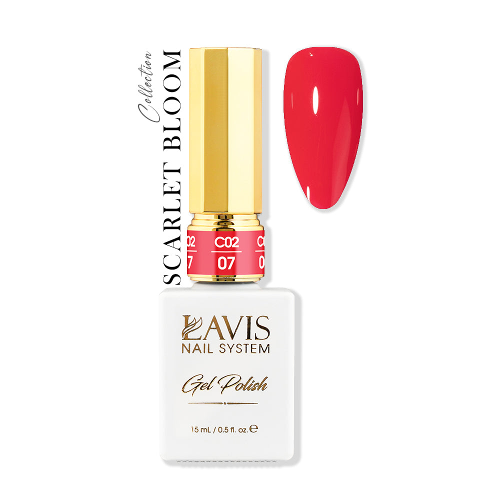 LAVIS C02 - 07 - Gel Polish 0.5 oz - Scarlet Bloom Collection