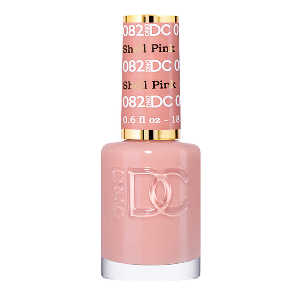 DND DC Gel Nail Polish Duo - 082 Neutral, Pink Colors - Shell Pink