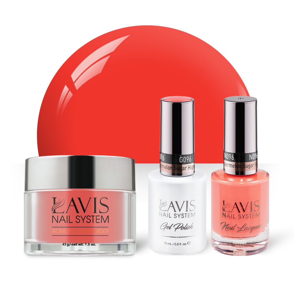 LAVIS 3 in 1 - 096 Watermelon Sugar High - Acrylic & Dip Powder, Gel & Lacquer