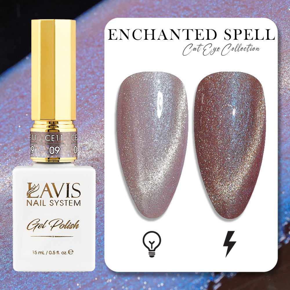 LAVIS Cat Eye CE11- 09 - Gel Polish 0.5 oz - Enchanted Spell Collection