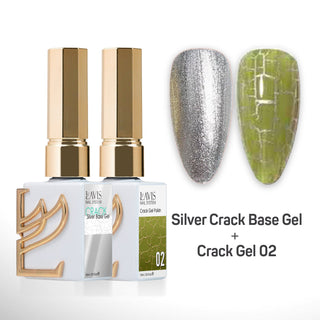 LAVIS Crack Gel 02 + Silver Crack Base Gel - 0.5 oz