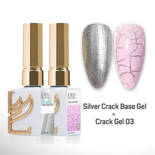 LAVIS Crack Gel 03 + Silver Crack Base Gel - 0.5 oz