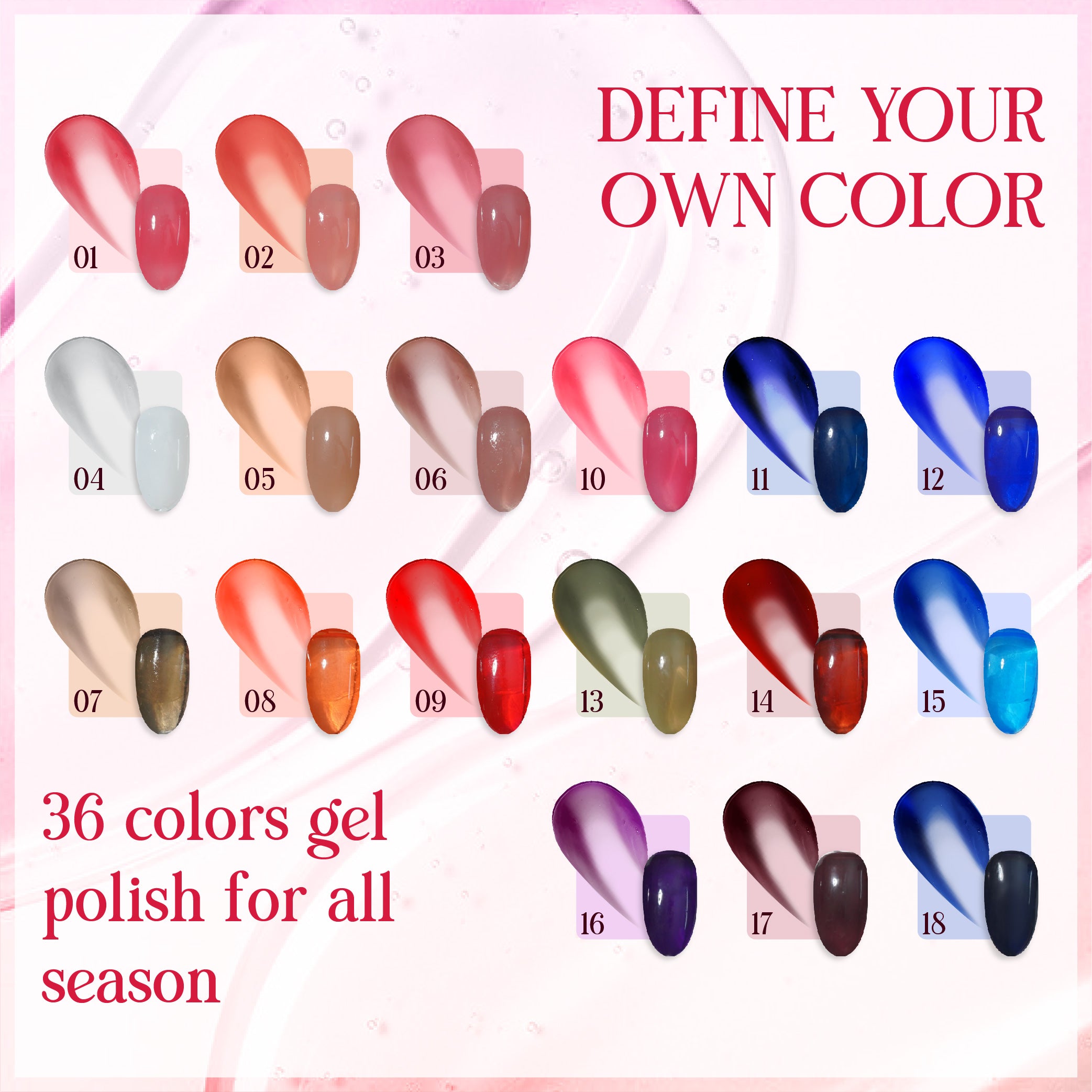 LDS Gel Polish JG-01 - Jelly Gel Collection