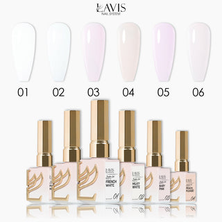 LAVIS Builder Gel In The Bottle - Set 6 Colors (B01 - B06) - Gel Polish 15ml