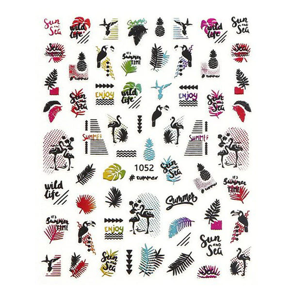 Nail Art Stickers - 1052 - Colorful