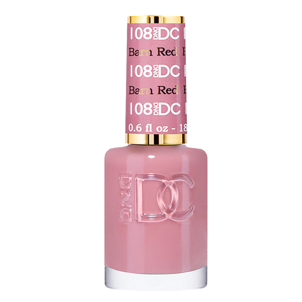 DND DC Gel Nail Polish Duo - 108 Pink Colors - Barn Red