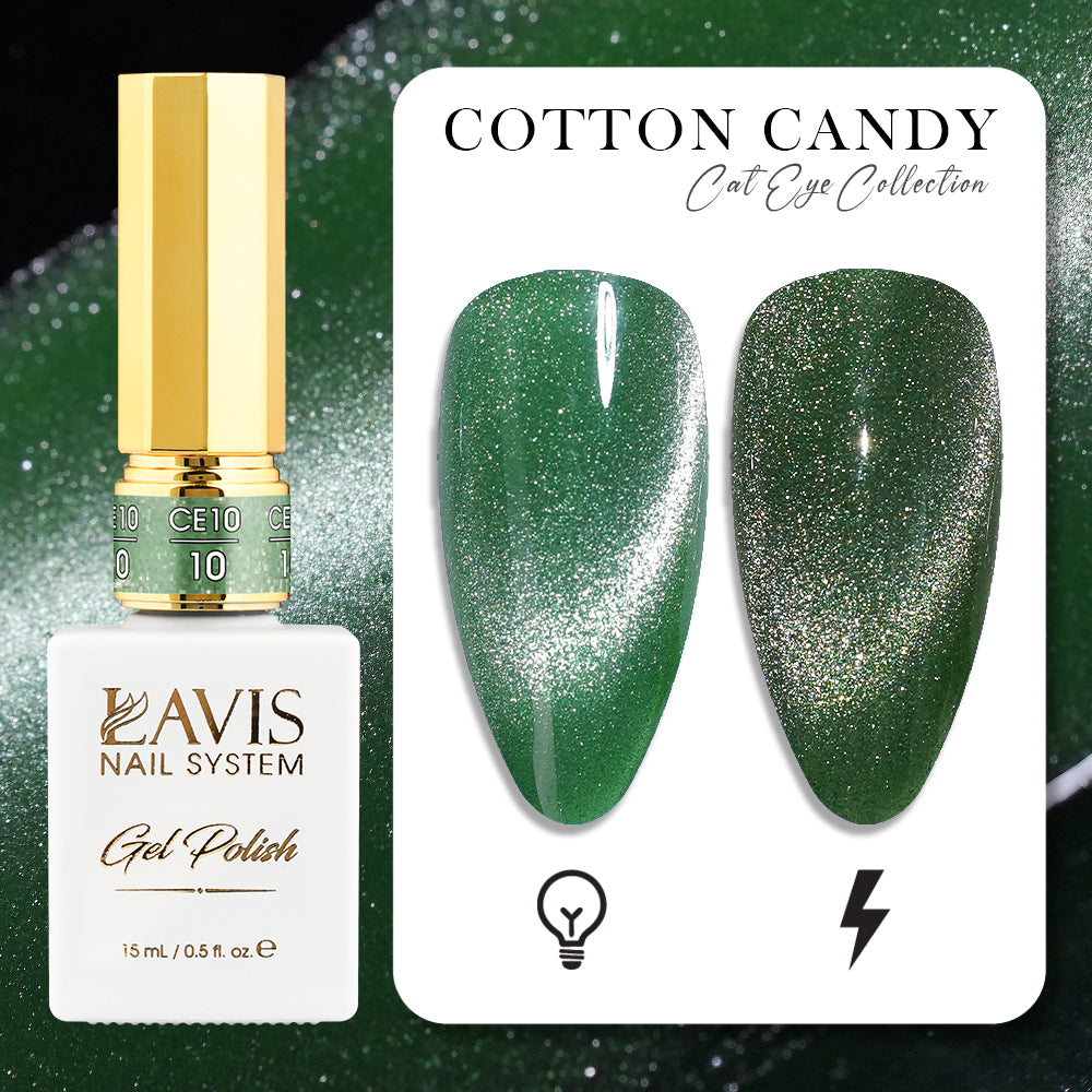 LAVIS Cat Eye CE10 - 10 - Gel Polish 0.5 oz - Cotton Candy Collection