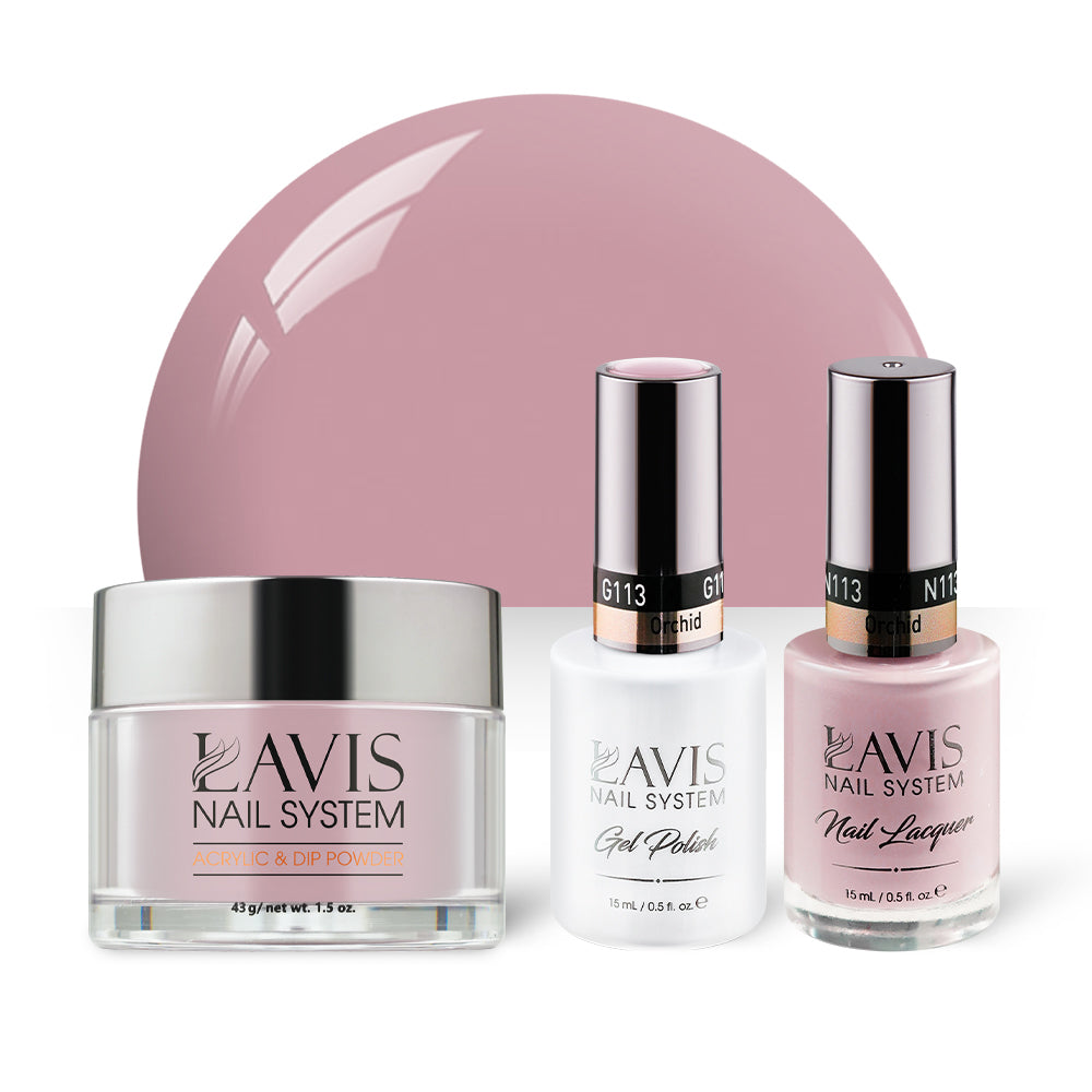 LAVIS 3 in 1 - 113 Orchid - Acrylic & Dip Powder, Gel & Lacquer