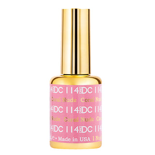 DND DC Gel Nail Polish Duo - 114 Pink Colors - Coral Nude