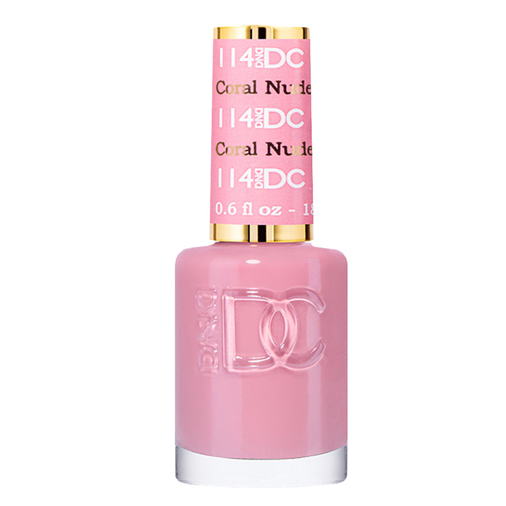 DND DC Gel Nail Polish Duo - 114 Pink Colors - Coral Nude