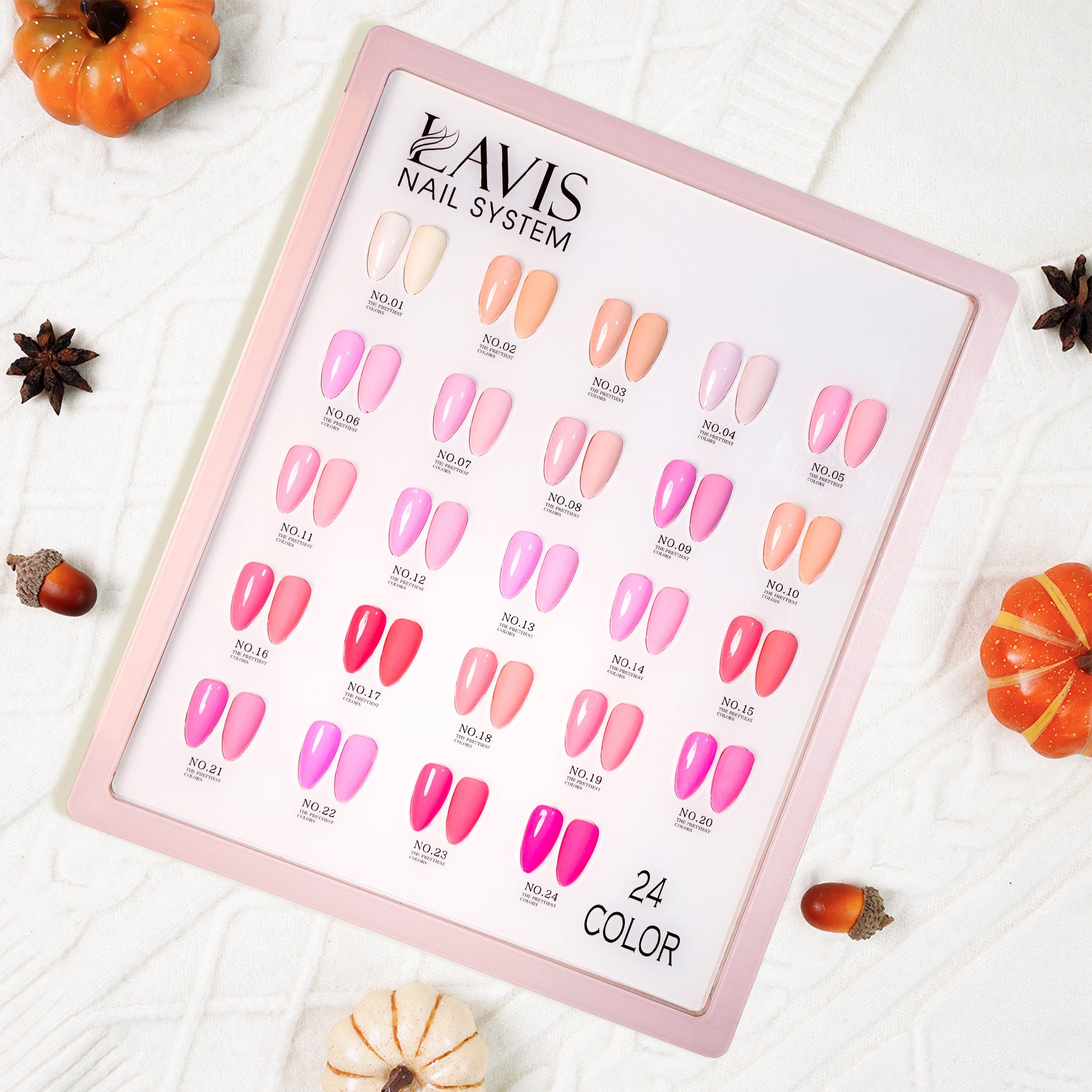 LAVIS Set 24 Colors Gel Pink Collection