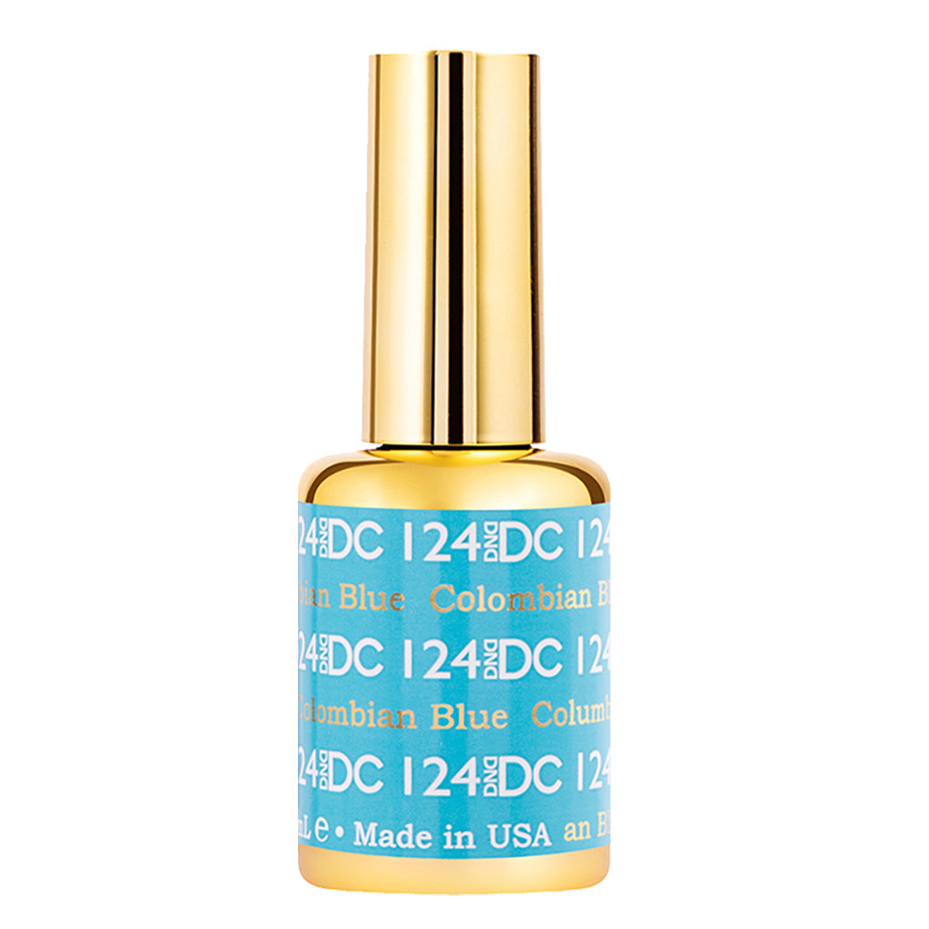 DND DC Gel Nail Polish Duo - 124 Blue Colors - Columbian Blue