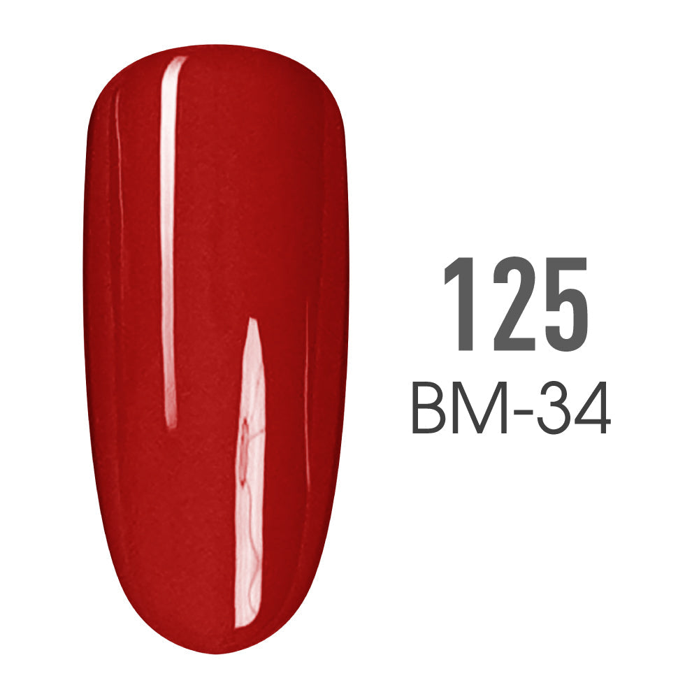 SNS Pro Gel Nail Polish Duo - 125 BM-34 POPPY RED