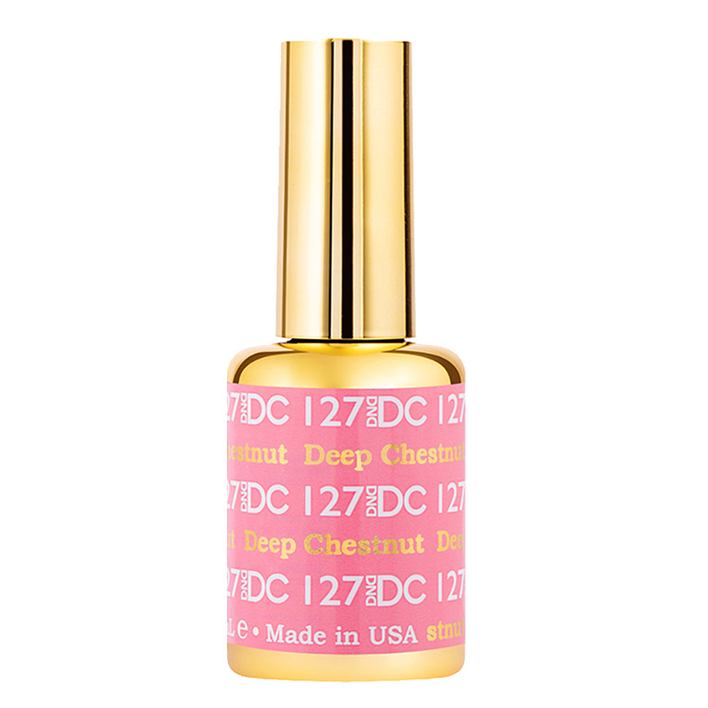DND DC Gel Nail Polish Duo - 127 Pink Colors - Deep Chestnut