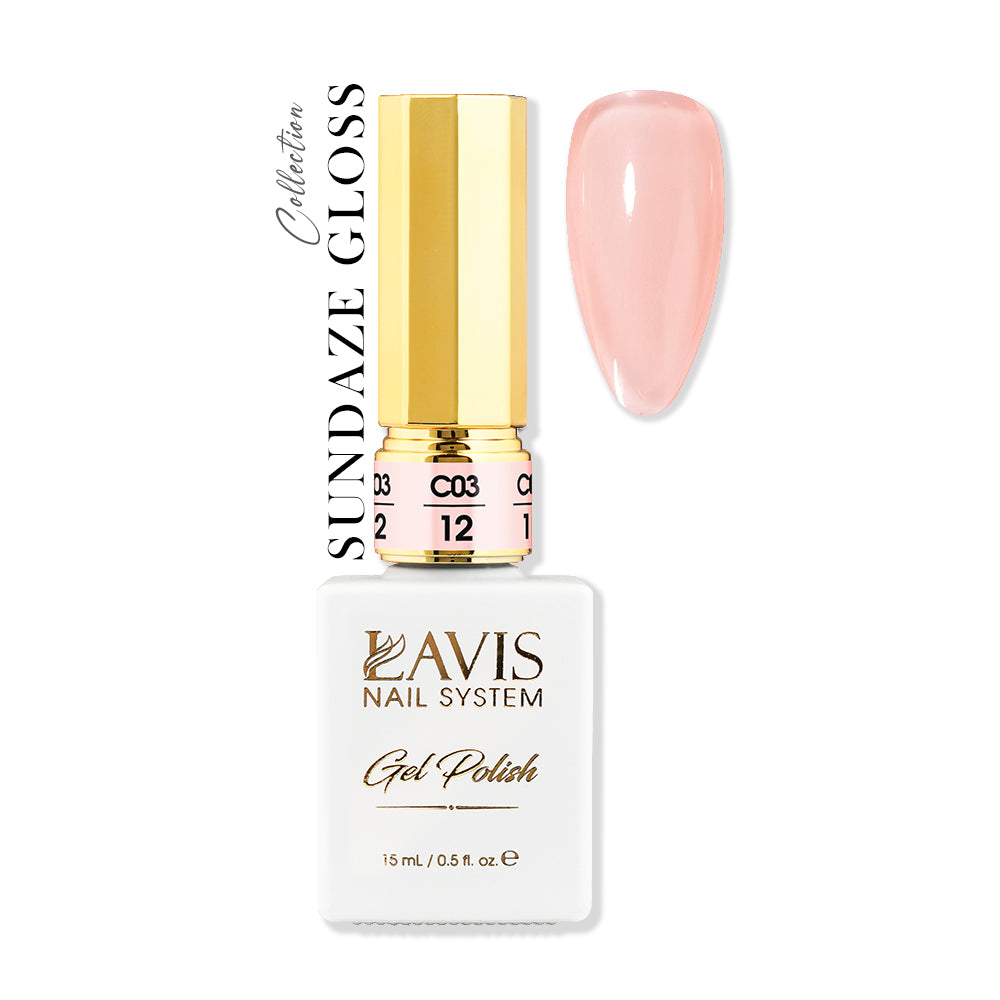 LAVIS C03 - 12 - Gel Polish 0.5 oz - Sundaze Gloss Collection