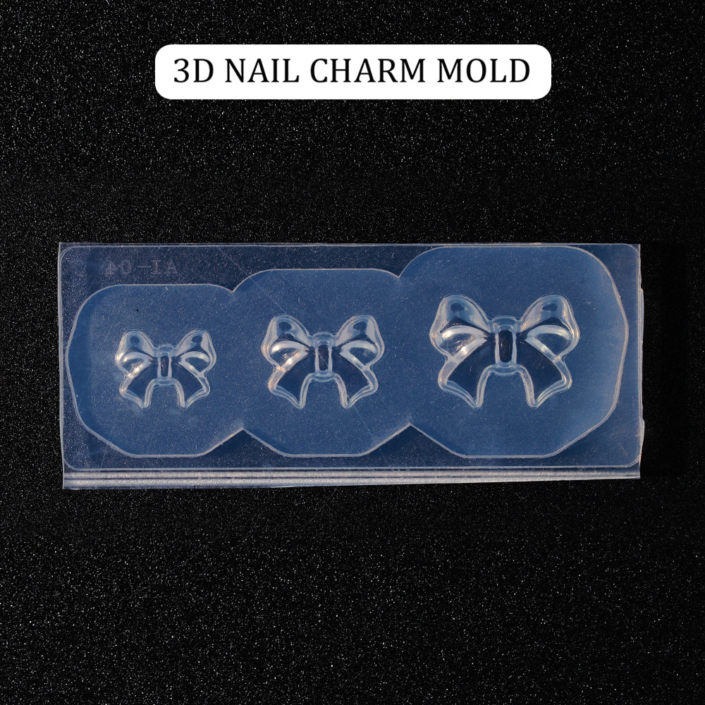 3D Nail Charm Mold 3 - 3 Bows