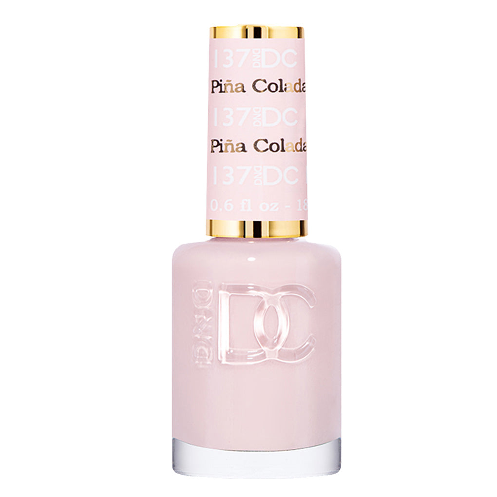 DND DC Gel Nail Polish Duo - 137 Pink, Neutral, Beige Colors - Pina Colada