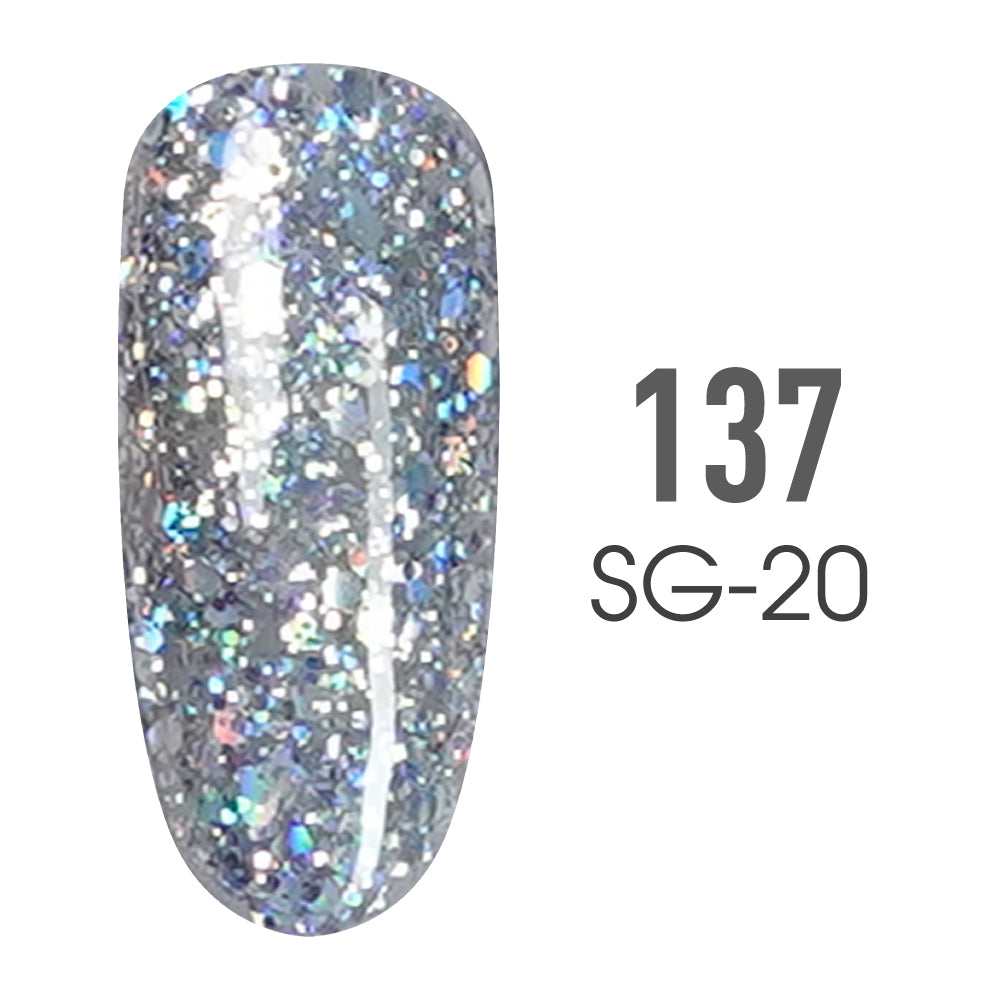 SNS Pro Gel Nail Polish Duo - 137 SG-20- SILVER PAGODA