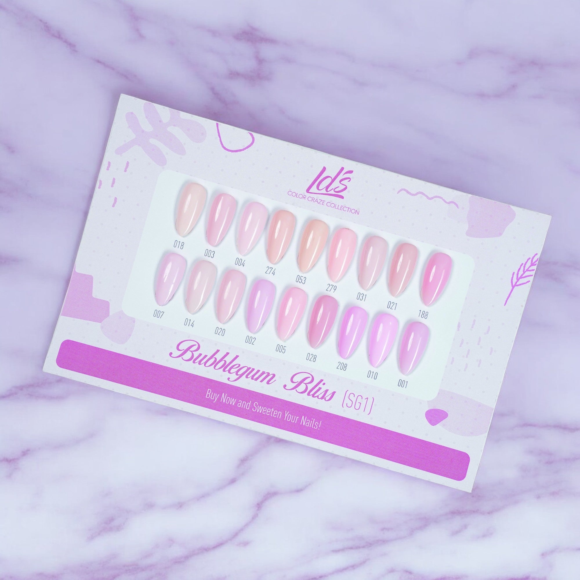 LDS Set 18 Colors - SG1 Bubblegum Bliss Collection - 0.5oz