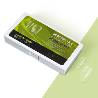 LAVIS Almond Short - 12 Sizes Clear - Soft Gel Tips