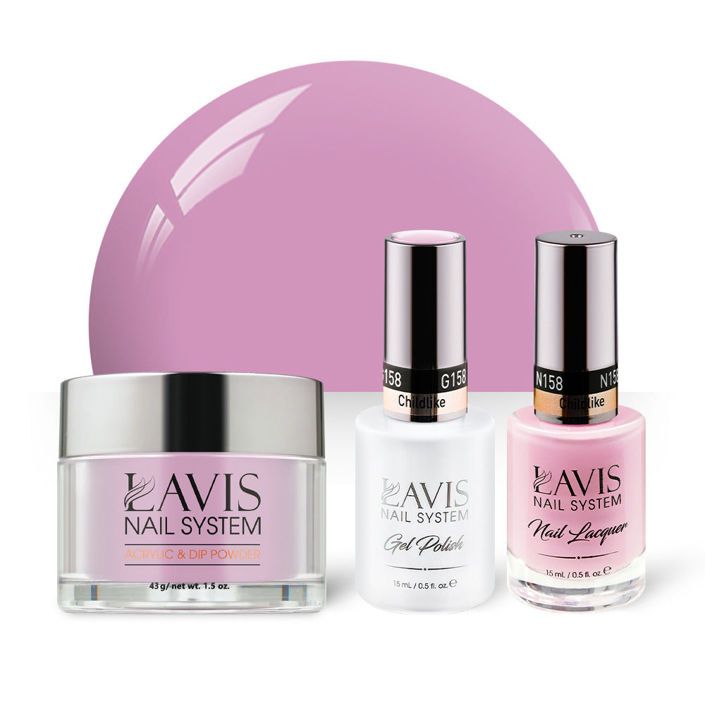 LAVIS 3 in 1 - 158 Childlike - Acrylic & Dip Powder, Gel & Lacquer