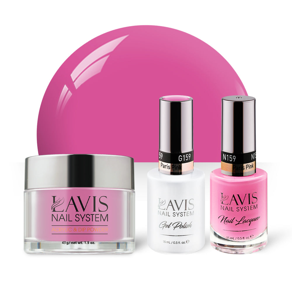 LAVIS 3 in 1 - 159 Paris Pink - Acrylic & Dip Powder, Gel & Lacquer