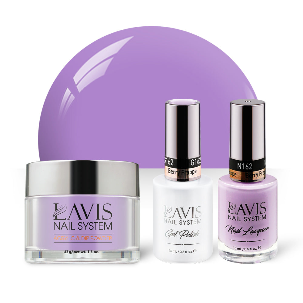 LAVIS 3 in 1 - 162 Berry Frappe - Acrylic & Dip Powder, Gel & Lacquer