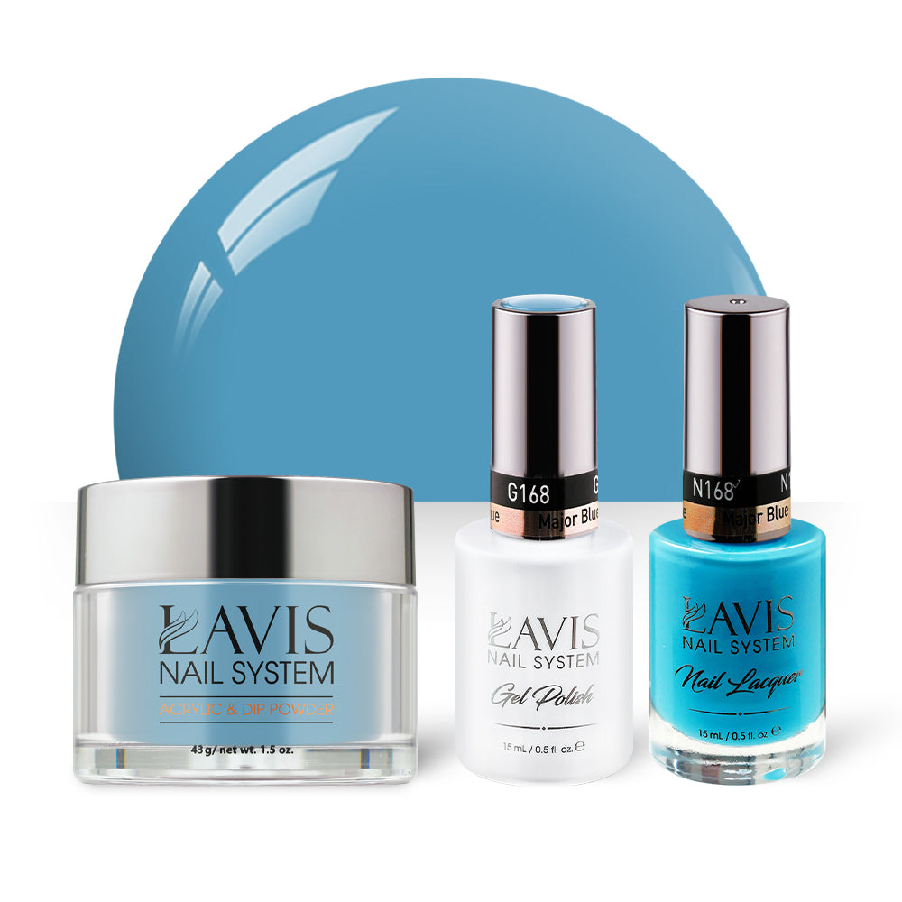 LAVIS 3 in 1 - 168 Major Blue - Acrylic & Dip Powder, Gel & Lacquer