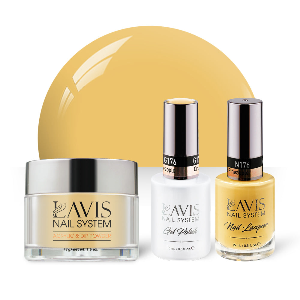 LAVIS 3 in 1 - 176 Crushed Pineapple - Acrylic & Dip Powder, Gel & Lacquer